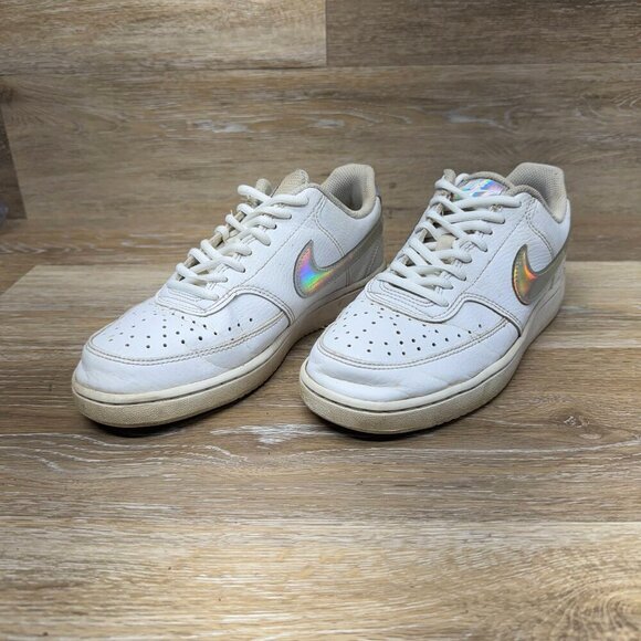 Nike Court Vision Low Next Nature White Leather Sneaker Women's Size 7 - Picture 1 of 5